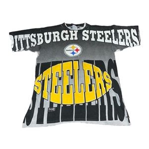 VTG 1994 Pittsburgh Steelers Magic Johnson T’s All Over Print Shirt NFL